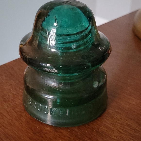 Turquoise Vintage Glass Insulator - Picture 3 of 13
